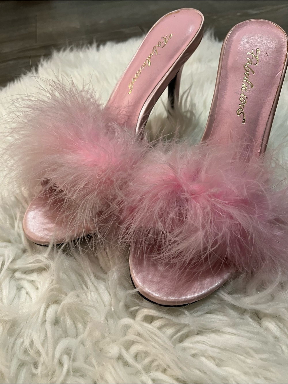 Pink Fluffy Pleaser Heel BRAND NEW - Picture 6 of 7